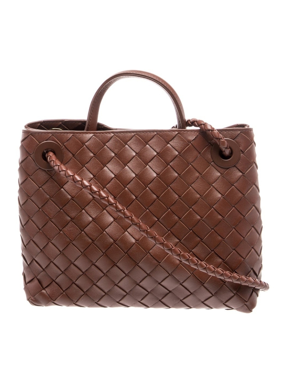 Bottega Veneta Small Brown Intrecciato Leather Drawstring Shoulder Bag - Picture 9 of 10